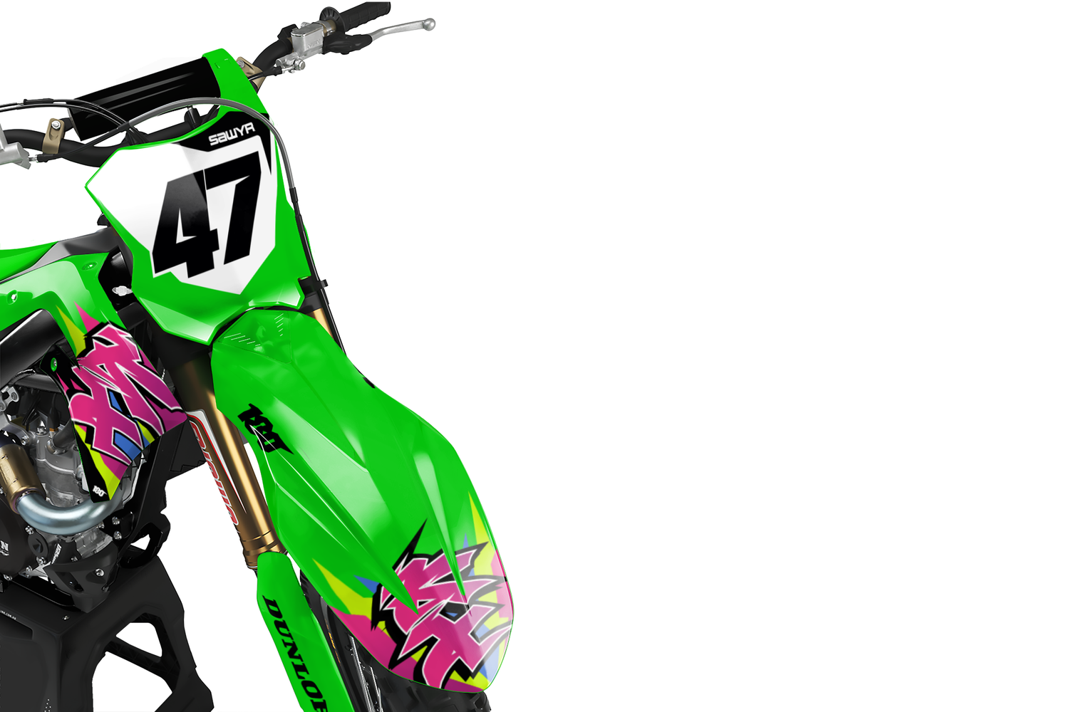 ロハスグラフィックス Graphics Kit for KAWASAKI KX85 KX112 (2022-2026) Throwback Series